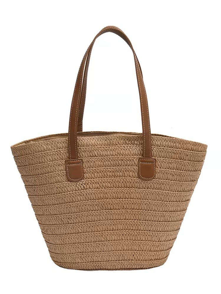 Handcrafted Beach Bag Made of Natural Material with Sturdy Handles Stornfield