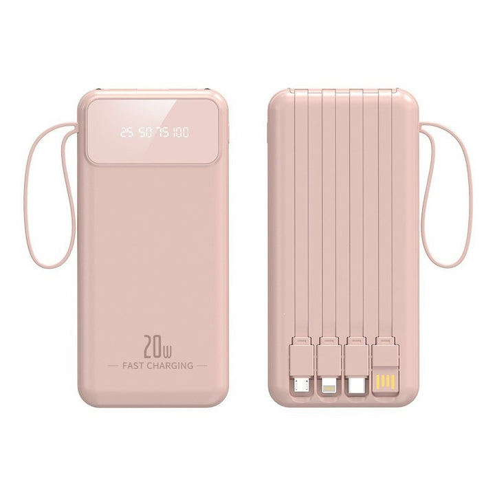 Powerbank with multifunctional charging cables and digital charging display Stornfield