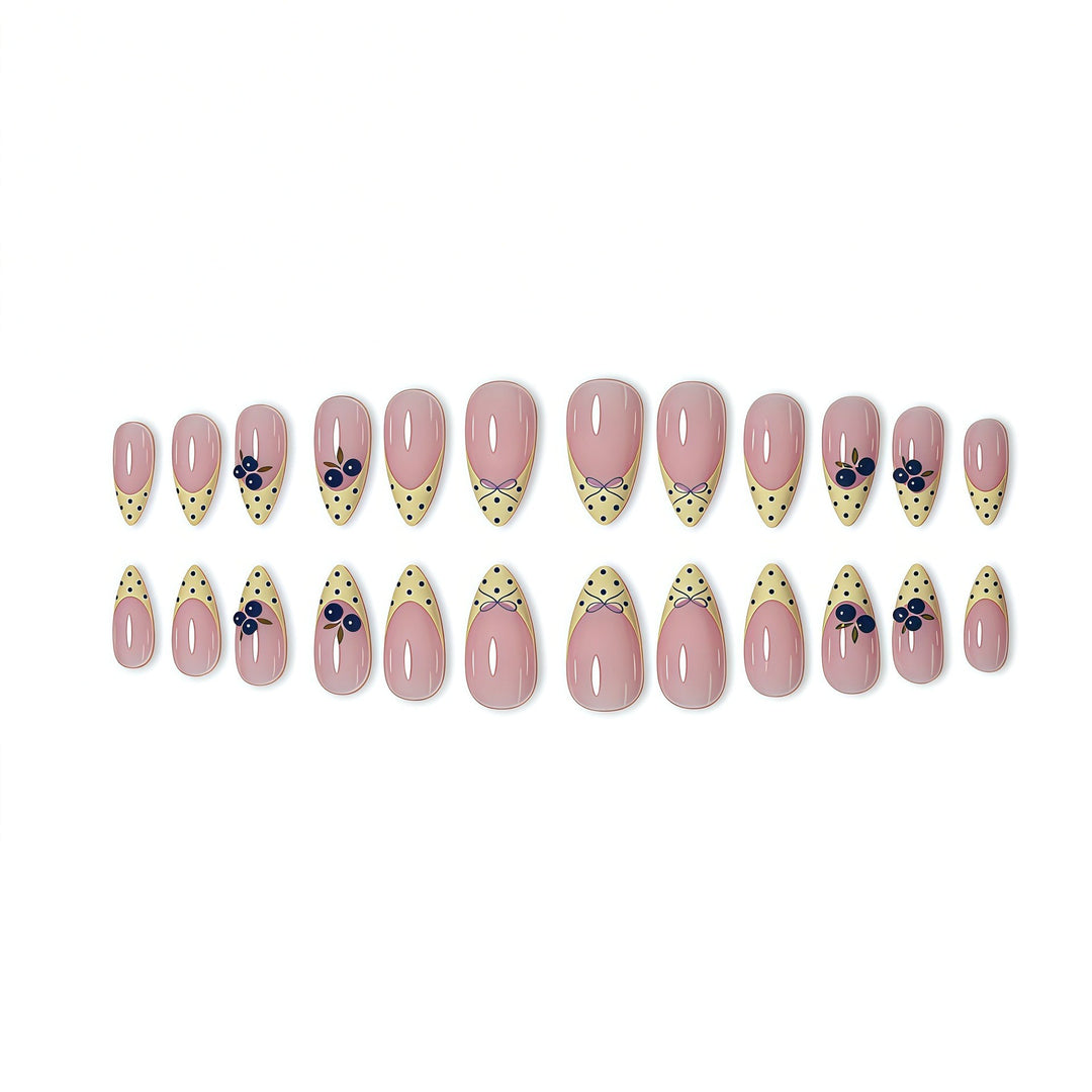 Artistic Floral Accent Press-On Nails Stornfield