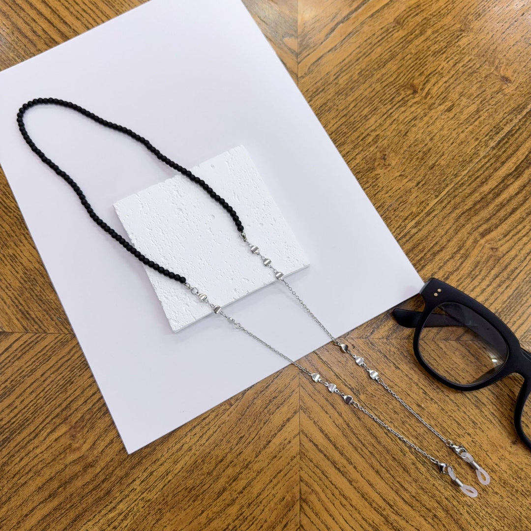 Beaded Eyewear Chain with Silver Accents Stornfield