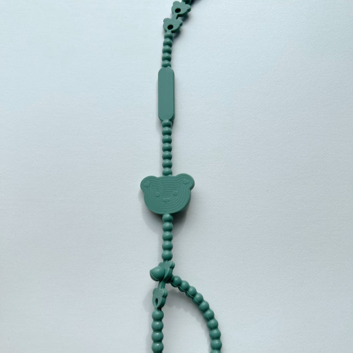 Multi-Purpose Beaded Safety Cord with Teddy Snap and Quick-Release Clip