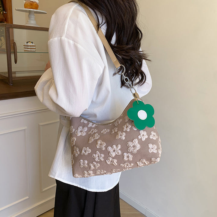 WoStylish Hobo Handbag with Floral Charm Stornfield