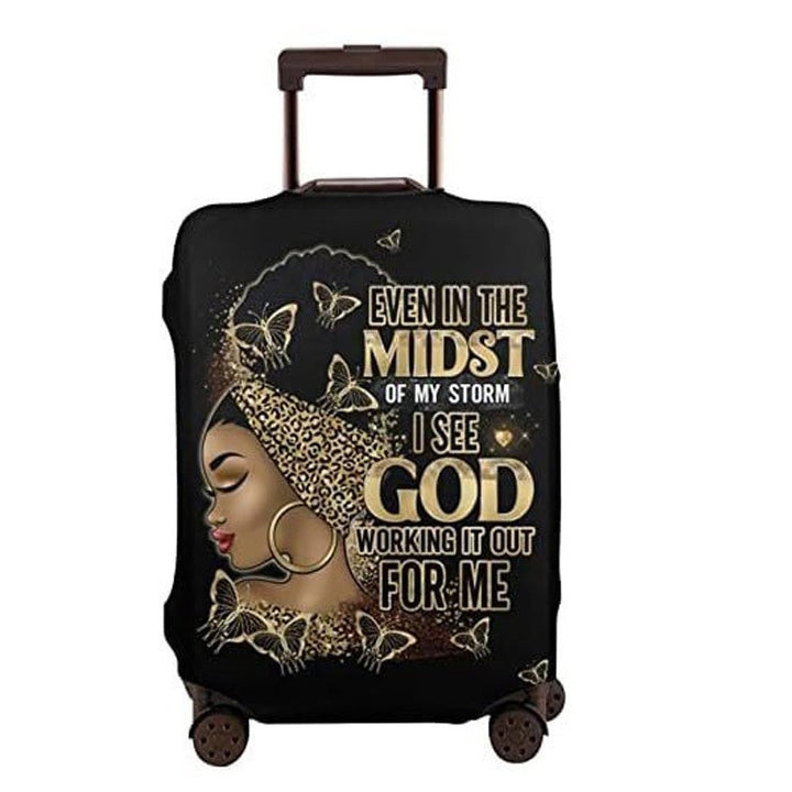 Women's hard-shell suitcase with unique skull and rose design Stornfield