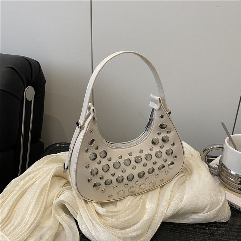 Studded Leather Hobo Bag Stornfield