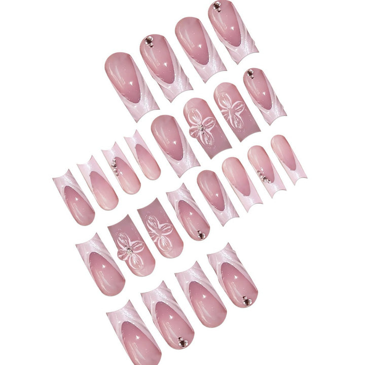 Elegant Floral Press-On Nail Art Stornfield