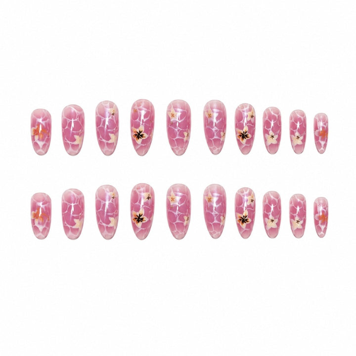 Artistic Floral-Patterned Press-On Nails Stornfield
