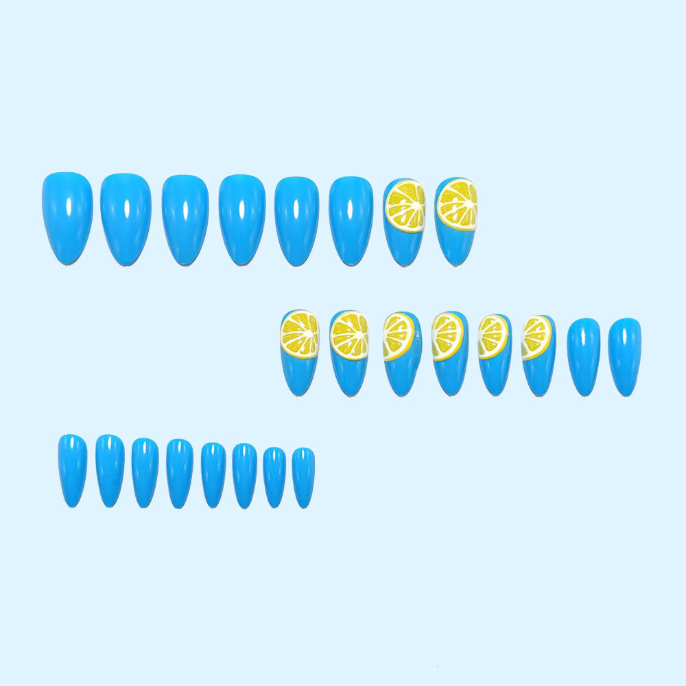 Artificial nails in fresh lemon design Stornfield