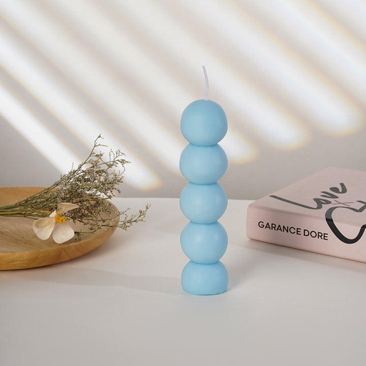 Stacked Sphere Sculptural Soy Wax Column Candle