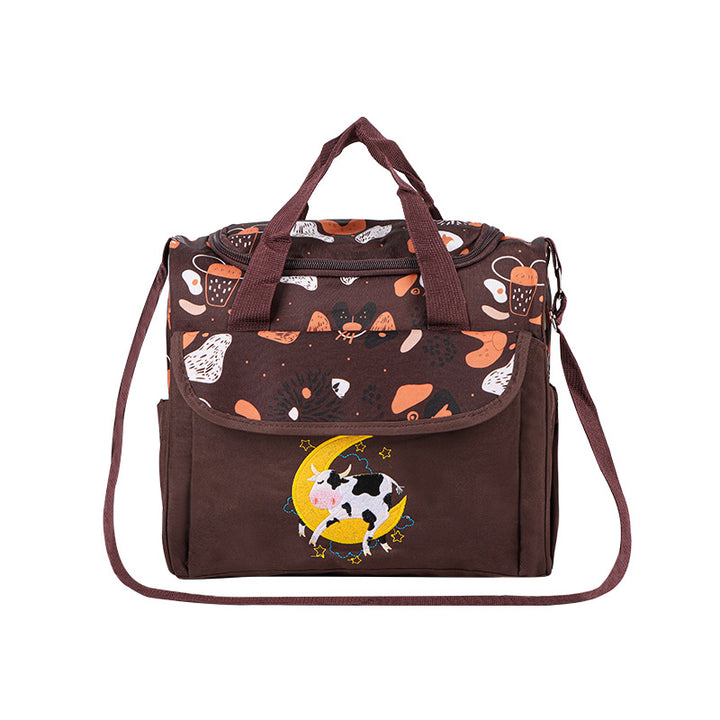 Multifunctional diaper bag with integrated changing mat Stornfield