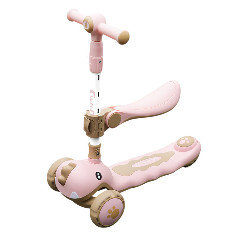 Animal-Themed Lean-to-Steer Kick Scooter Stornfield