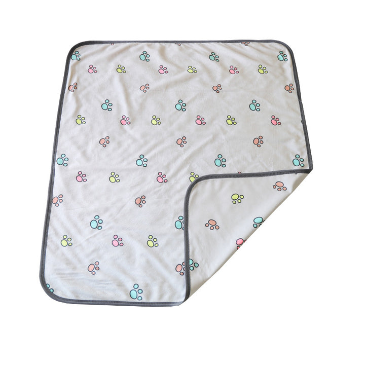 Women's Plush Pet Lounger Mat with Cute Paw Print Stornfield