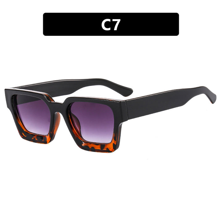 Ladies fashionable square sunglasses with sturdy frame and yellow lenses Stornfield