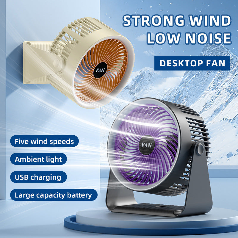 Unisex USB Rechargeable Multifunctional Desk Fan Stornfield