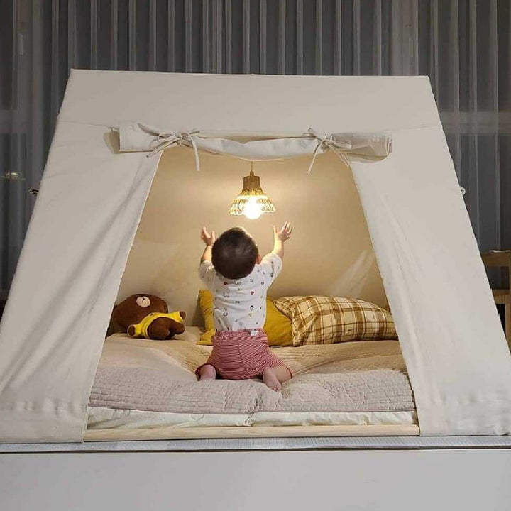 Handmade hanging lamp made of natural material Stornfield