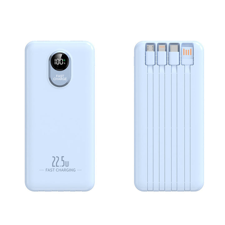 Portable power bank with 22.5 W fast charging function and integrated cables Stornfield