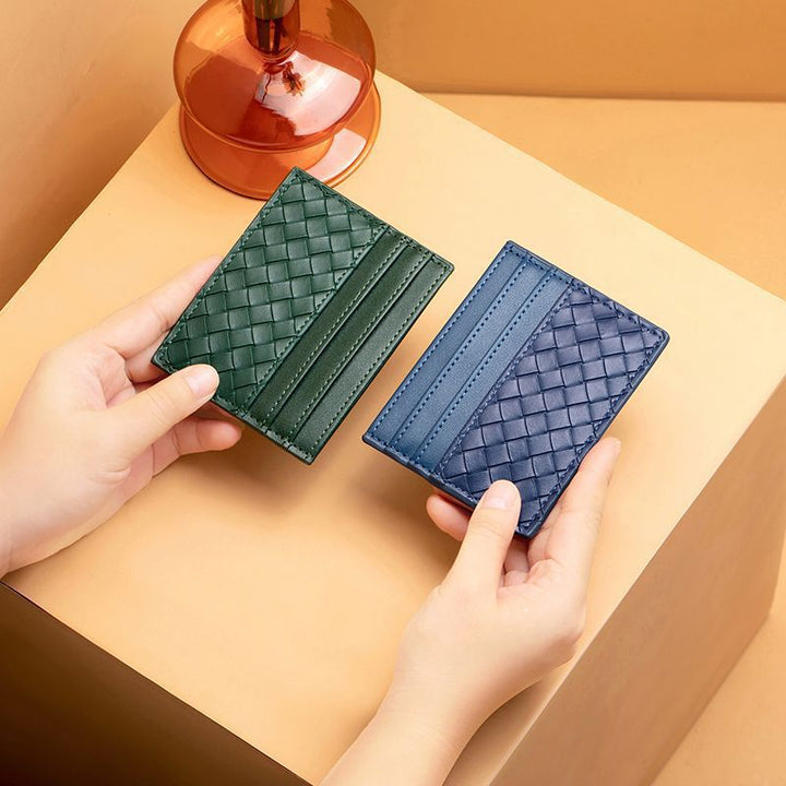 Premium Woven Leather Cardholder Stornfield