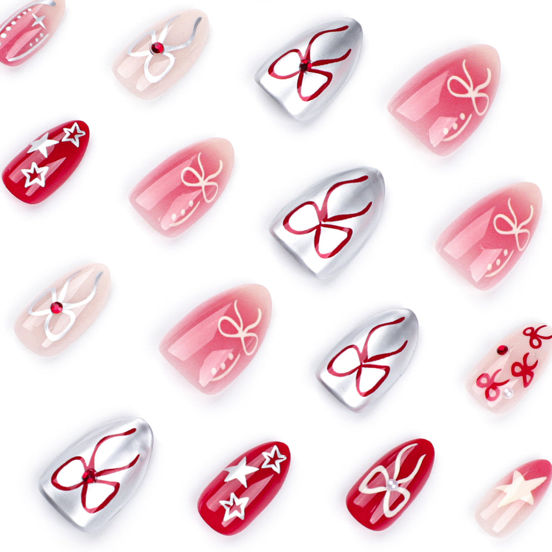 Artistic Nail Extensions with Festive Design Stornfield