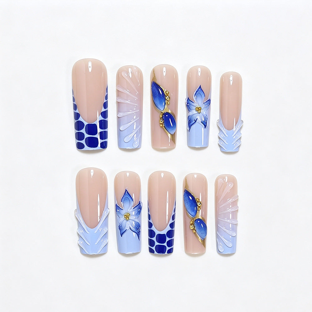 Artistic Long Acrylic Nail Design Stornfield