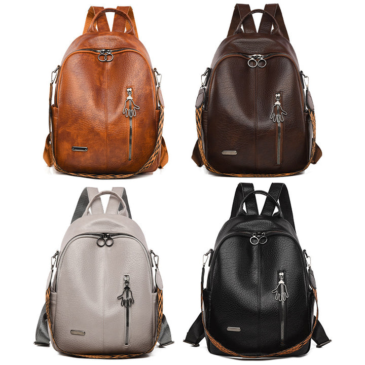 Casual Leather Backpack Stornfield