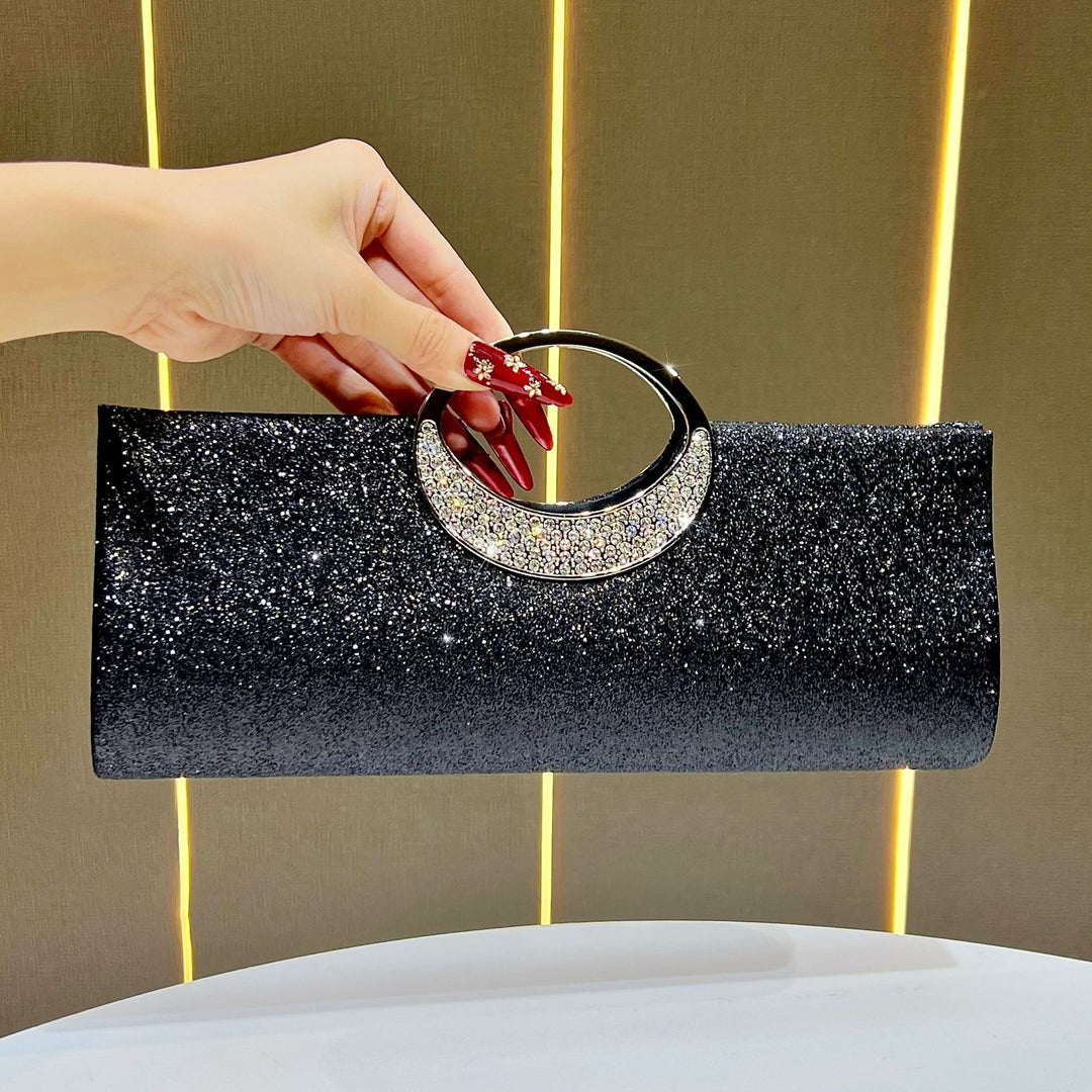 Sparkling Rhinestone-Accented Evening Clutch