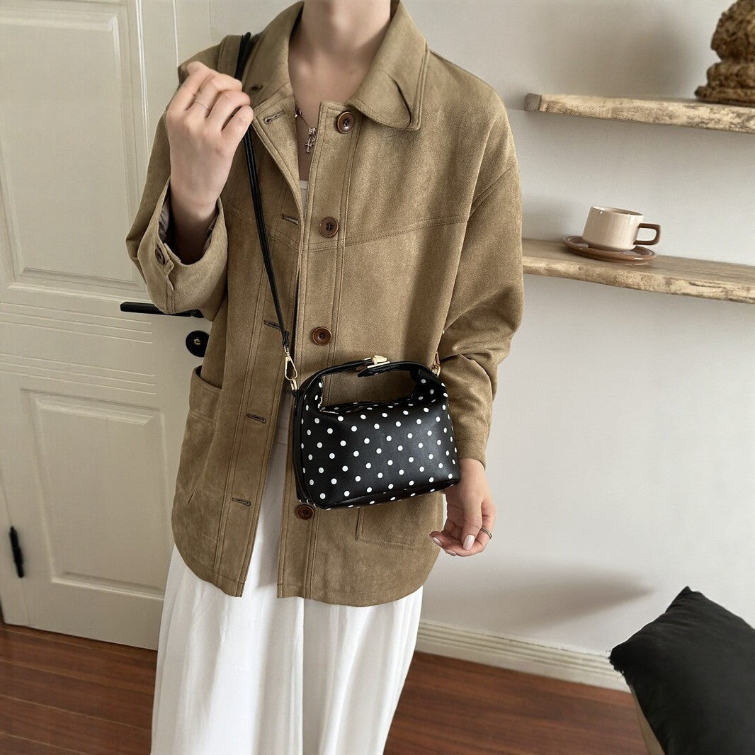 Polka Dot Handheld Satchel Bag