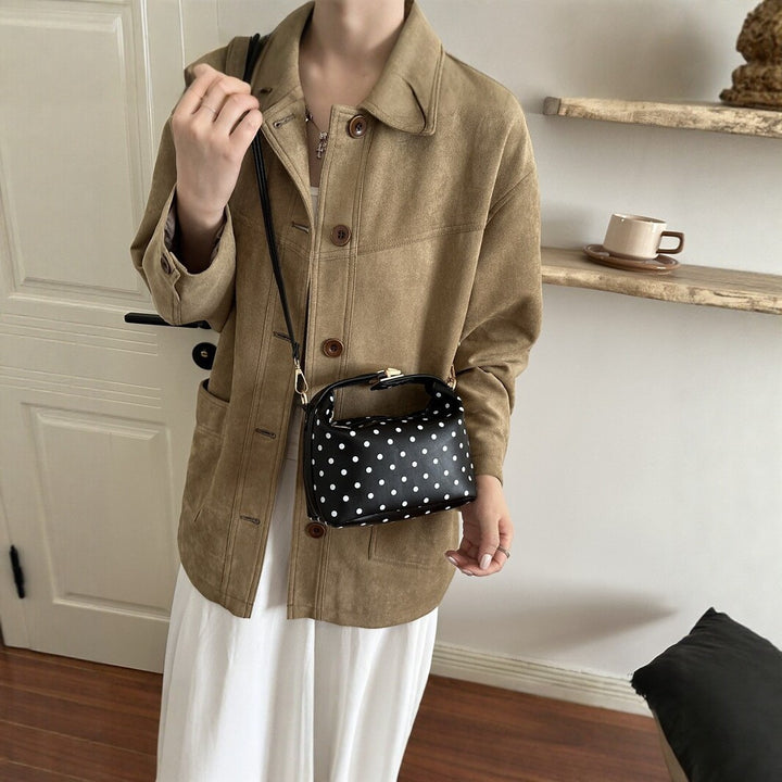 Polka Dot Handheld Satchel Bag