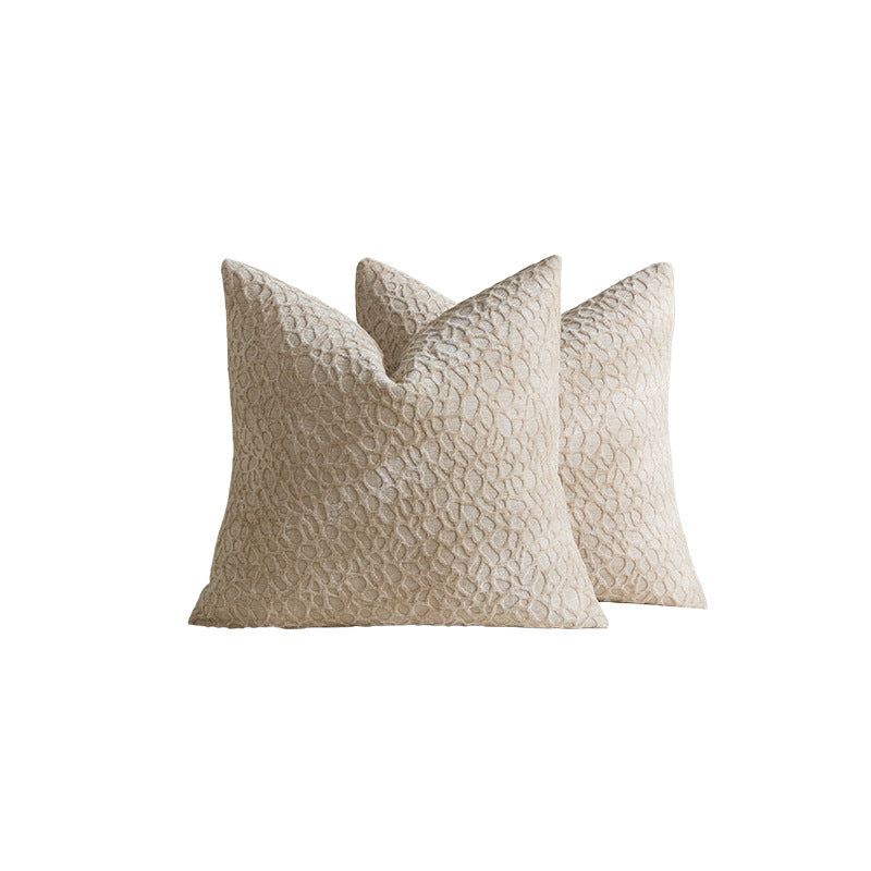 Luxury Textured Chenille Throw Pillow Covers Pair