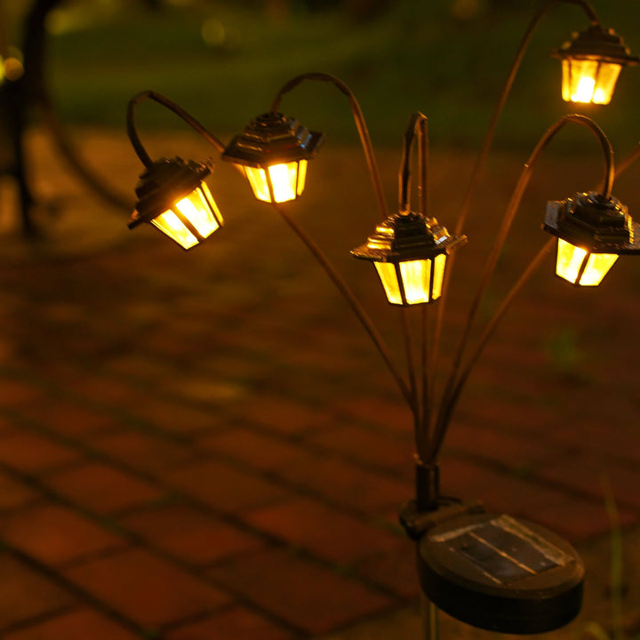 Decorative Solar Lantern Stake Lights Cluster For Garden Pathway Stornfield