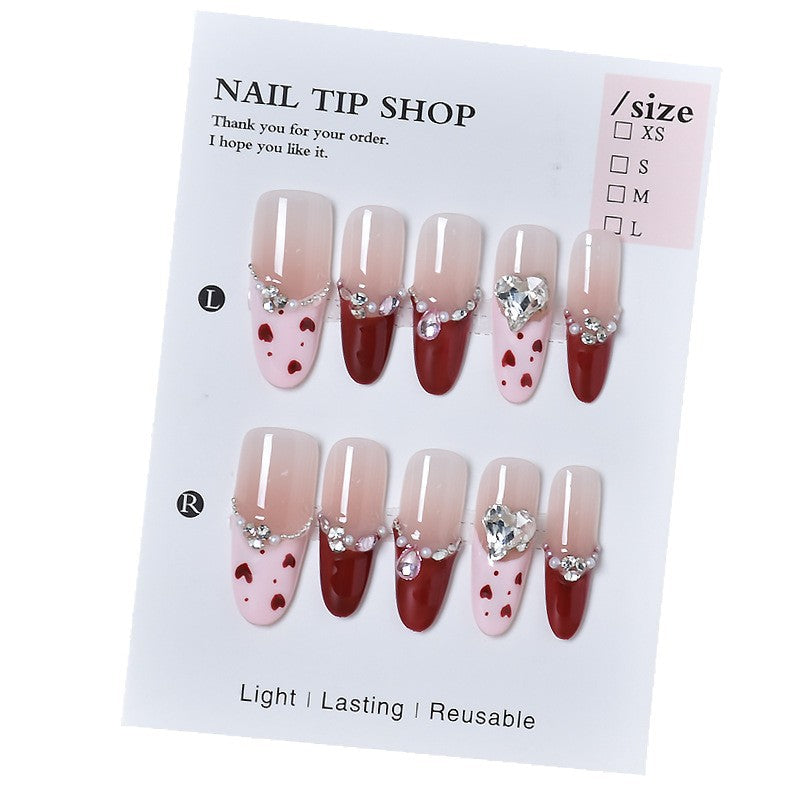 Glamorous Rhinestone-Embellished Stiletto Press-On Nails Stornfield
