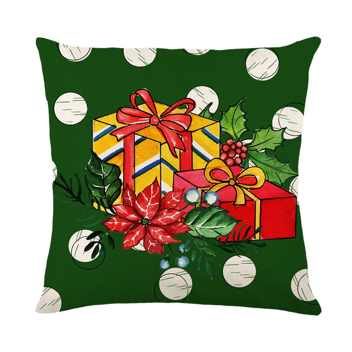 Festive Christmas Tree Decorative Throw Pillow Cover