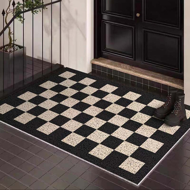 Decorative Checkered Entrance Mat