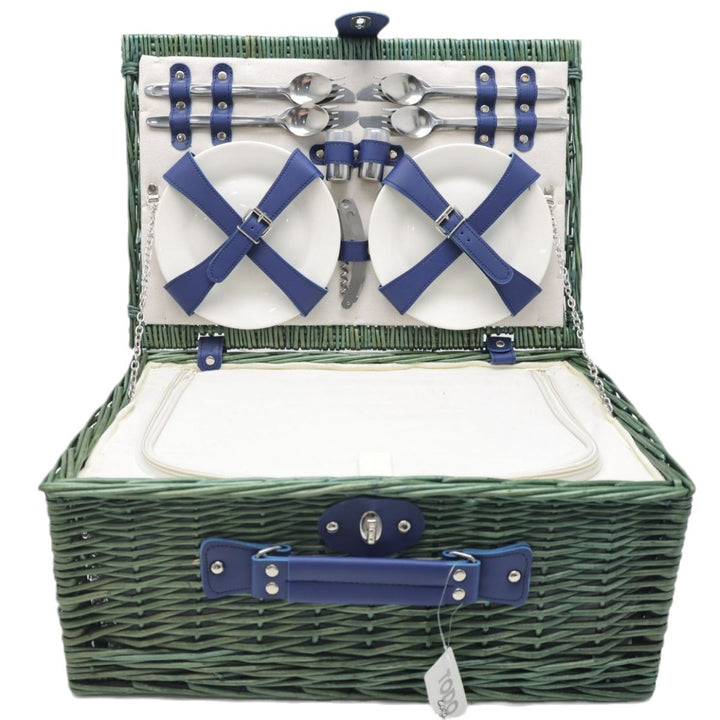 Women's picnic basket with extensive dish set and high-quality carrying strap Stornfield