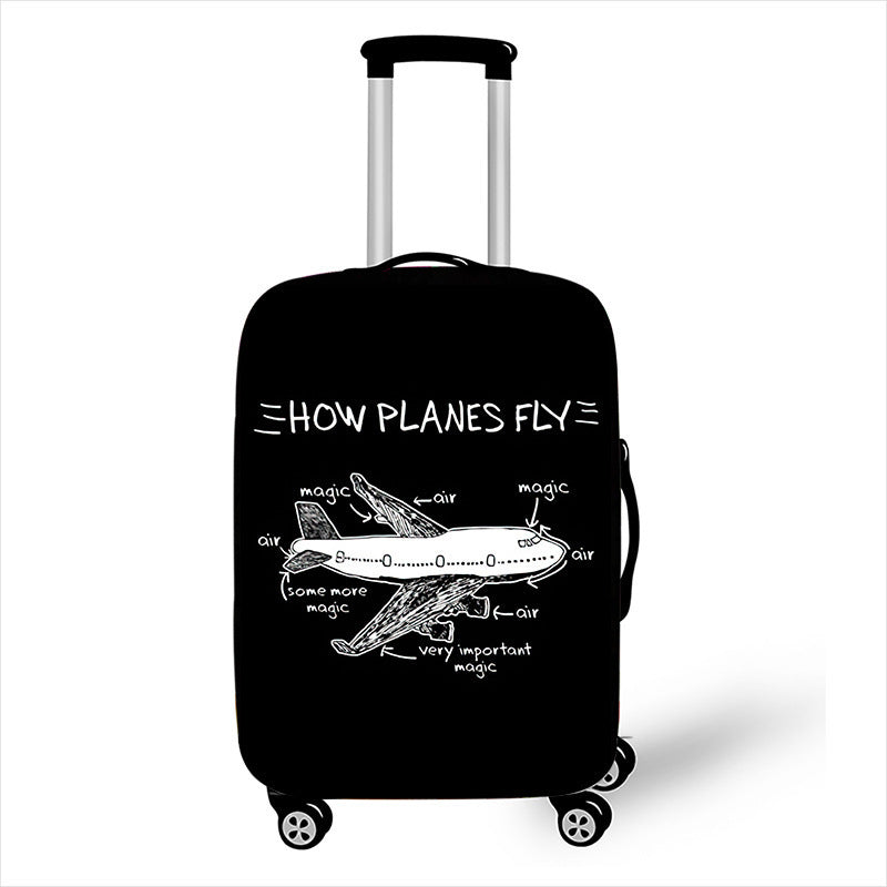 Men's hard-shell suitcase with exclusive airplane design Stornfield