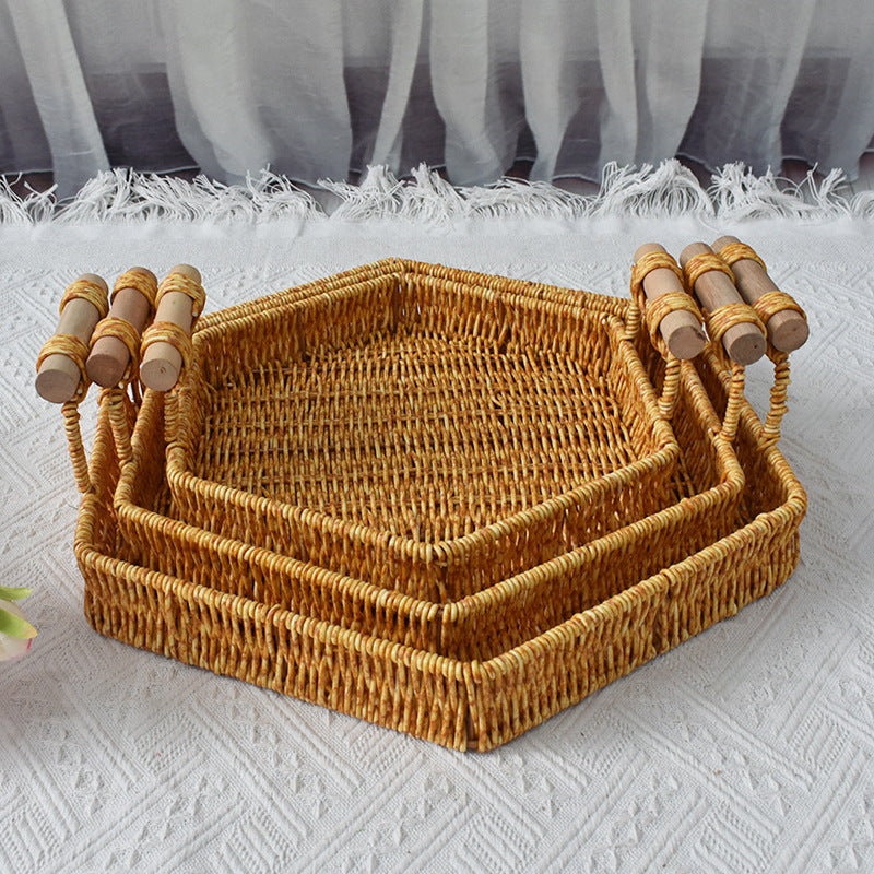 Rustic Handwoven Storage Tray Stornfield