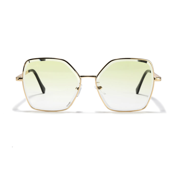 Women geometric sunglasses with fashionable gold frame Stornfield
