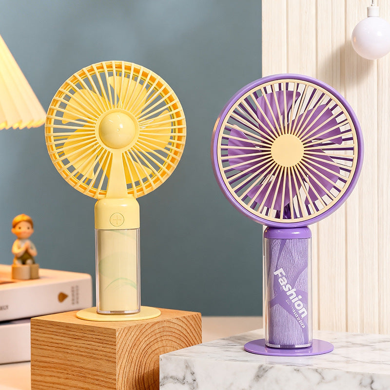 Cooling compact portable rechargeable handheld fan with detachable stand and USB charging Stornfield