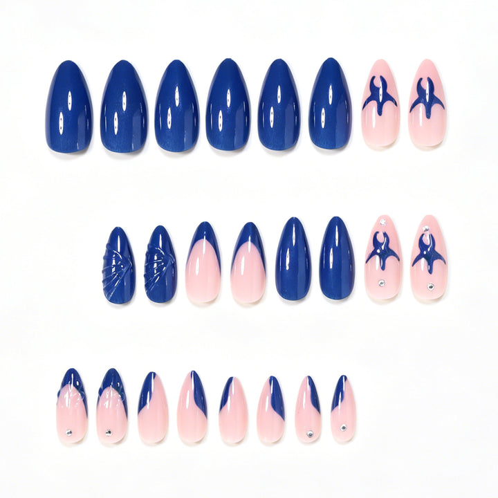 Artistic Ocean-Inspired Nail Art Set Stornfield