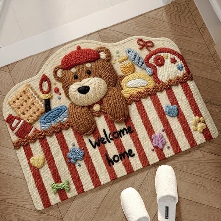 Cute Cat-Themed Kitchen Mat