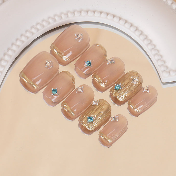 Decorative Press-On Nails with Sparkling Accents Stornfield