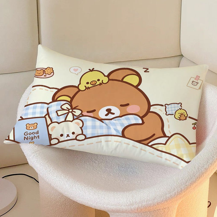 Cozy Cartoon-Themed Throw Pillow