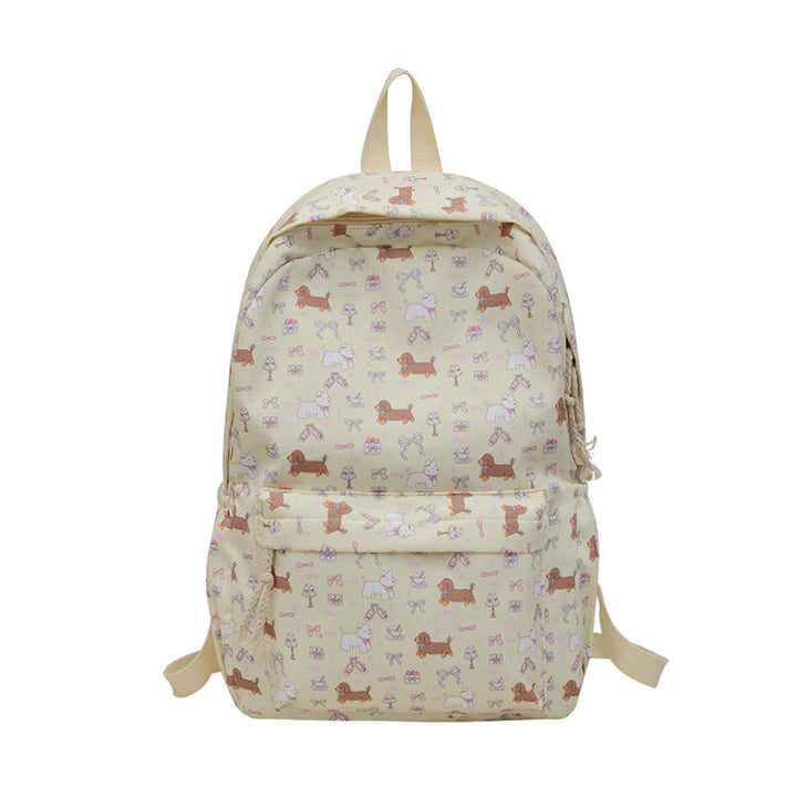 Playful Dog Patterned Backpack Stornfield