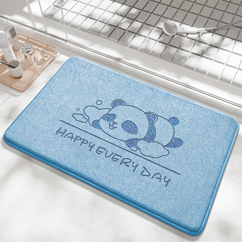 Playful Bunny Design Bath Mat Stornfield