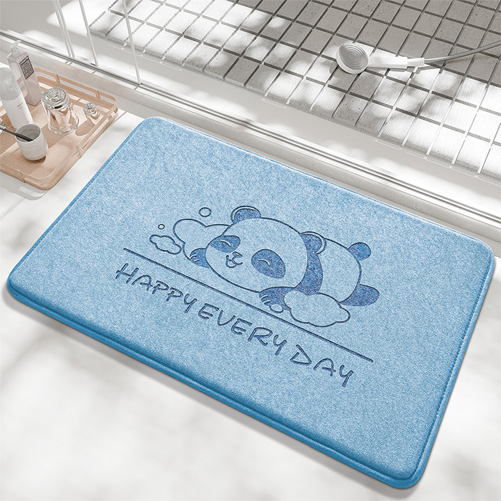 Playful Bunny Design Bath Mat Stornfield