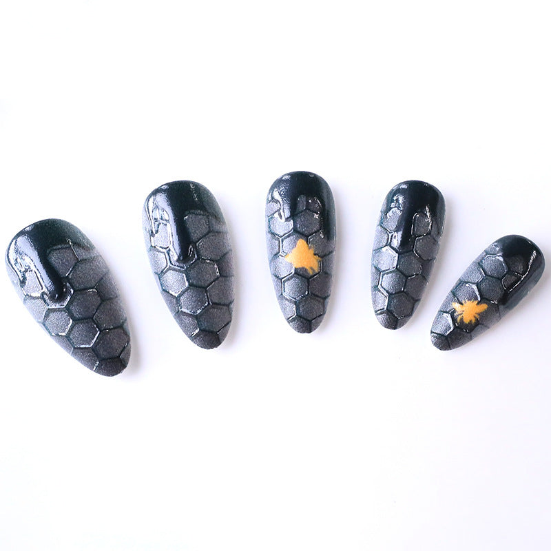 Artistic Hexagonal Nail Art Extensions Stornfield