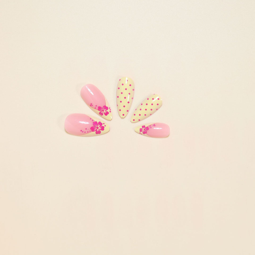 Elegant Floral Stiletto Nail Art Tips Stornfield