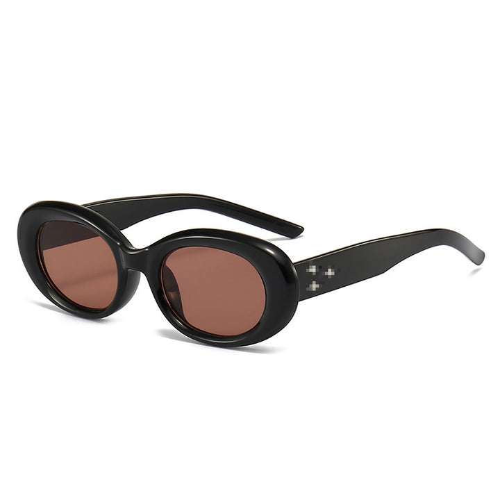 Oversized Retro Oval Sunglasses