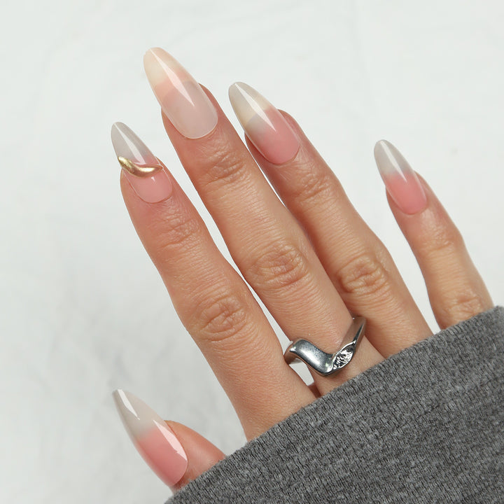 Elegant Stiletto Press-On Nails with Gradient Design Stornfield
