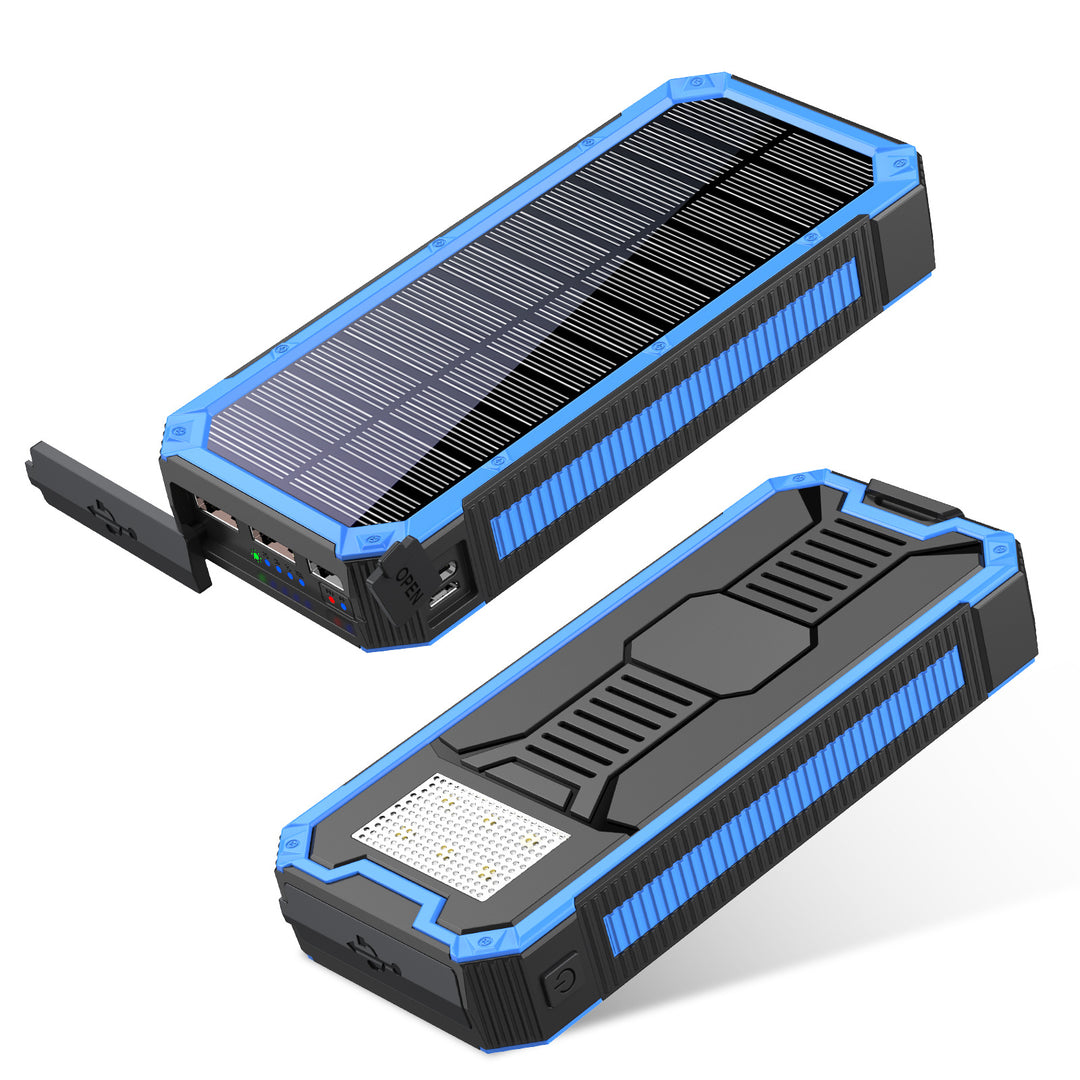 Portable solar power bank with high-load design and multiple outputs Stornfield
