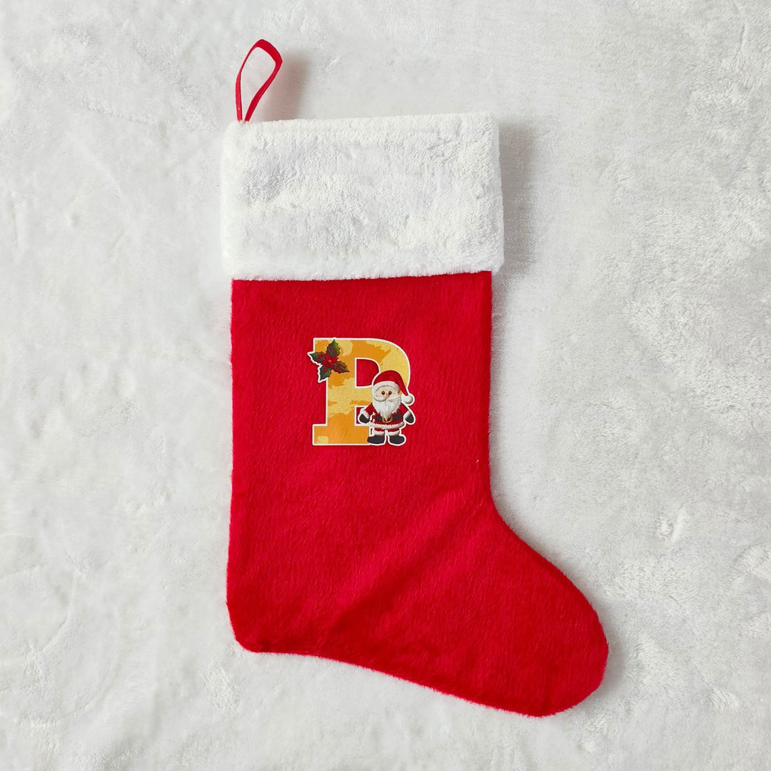 Festive Christmas stocking with customizable design