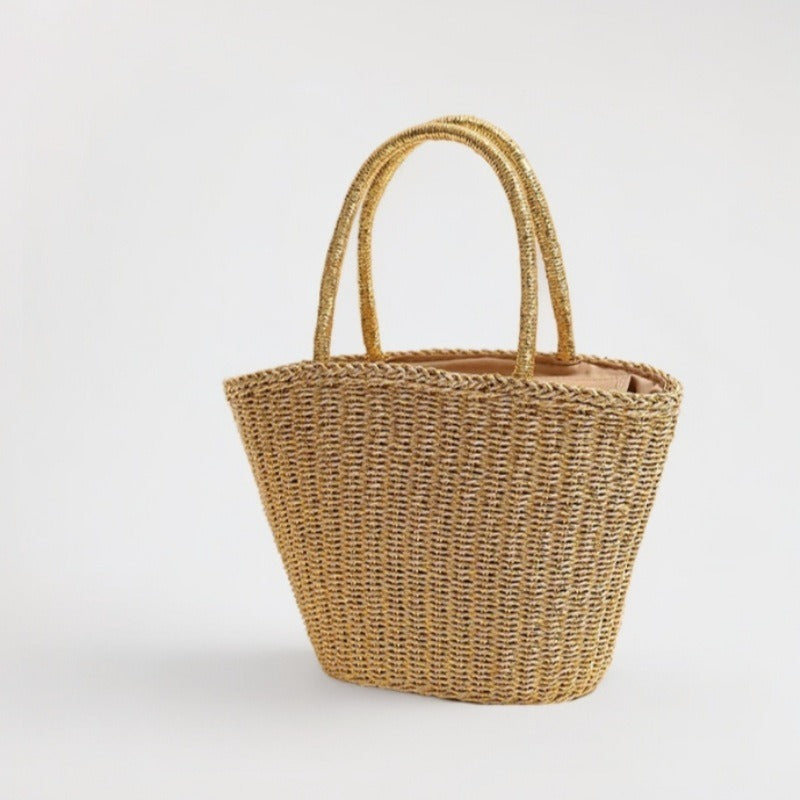 Handcrafted basket bag with sturdy handles Stornfield